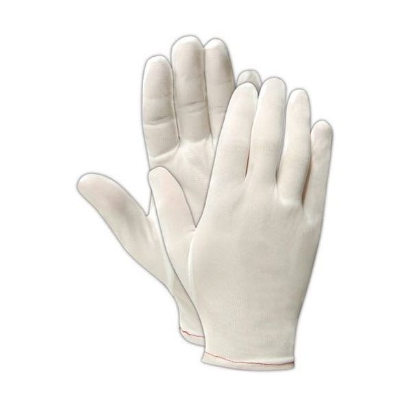 Magid Cleanroom Gloves, Nylon, 10in L, White, L, 12 PK 7402L - main